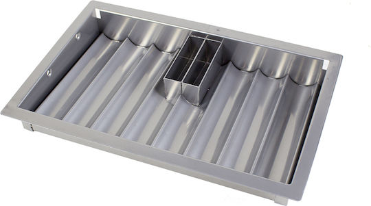 Pokeritems Tavă pentru jetoane de poker De aluminiu Gri 6 poziții 1buc
