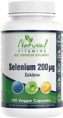 Natural Vitamins Selenium 200mg 100 φυτικές κάψουλες