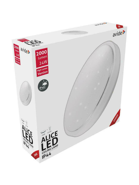 Avide ACLO38WW-24W-AL Πλαφονιέρα Οροφής Εξωτερικού Χώρου με Ενσωματωμένο LED σε Λευκό Χρώμα 15.001.0572 Avide ACLO38WW-24W-AL Πλαφονιέρα Οροφής Εξωτερικού Χώρου με Ενσωματωμένο LED σε Λευκό Χρώμα 15.001.0572
