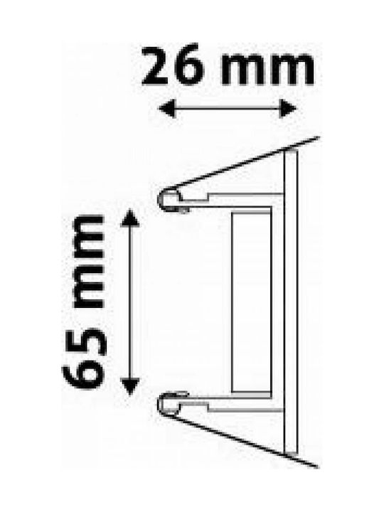 Avide ABGU10F-SS-SN Square Metallic Recessed Spot with Socket GU10 Silver 8.1x8.1cm. 1pcs