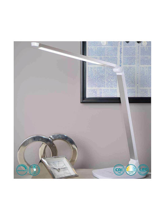 Lucide Lightning LED Φωτιστικό Γραφείου Αναδιπλούμενο σε Λευκό Χρώμα