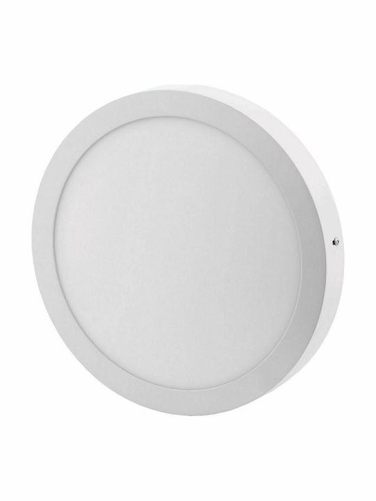 Avide ACSMWW-R-24W-ALU Round Outdoor LED Panel 24W with Warm White Light 3000K 30cm 15.001.0663