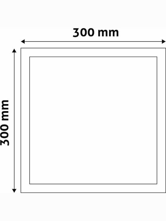 Avide ACSMNW-S-24W-ALU Platz Draußen LED Panel 24W mit Natürliches Weiß Licht 4000K