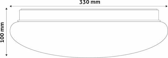 Avide ACLO33NW-18W-RD Ceiling Mount Light 33cm White with Integrated LED