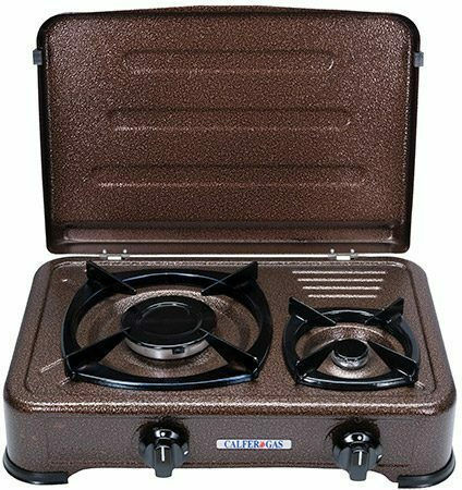 Calfer Gas CFO-2 Countertop Burner Flüssiggas Double Braun