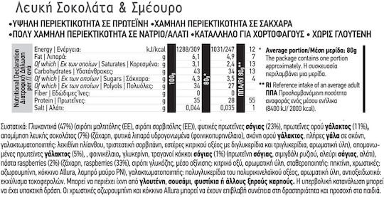 Nutri-MX Μπάρα με 35% Πρωτεΐνη & Γεύση White Chocolate Raspberry 80gr