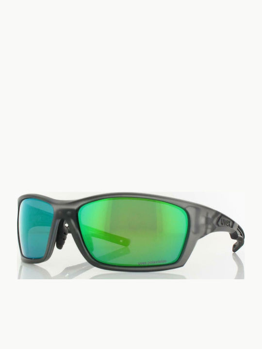 Uvex Sportstyle 232 P Unisex Sunglasses with Gray Plastic Frame and Gray Polarized Lens S5330025170