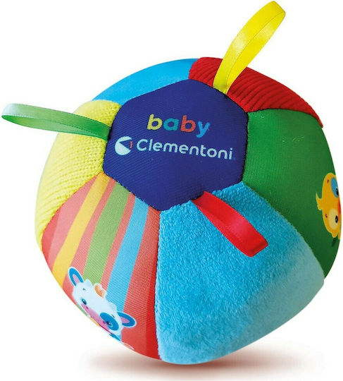 Baby Clementoni Μπάλα Animal Friends Music Ball από Ύφασμα με Ήχους για 3+ Μηνών