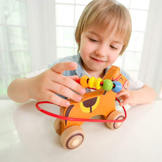 iwood Λαβύρινθος Horse Roller Bead Cart από Ξύλο για 12+ Μηνών