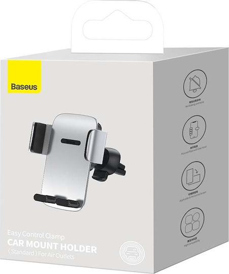 Baseus Easy Control Pro Suport Auto pentru Telefon cu cârlige reglabile Argint