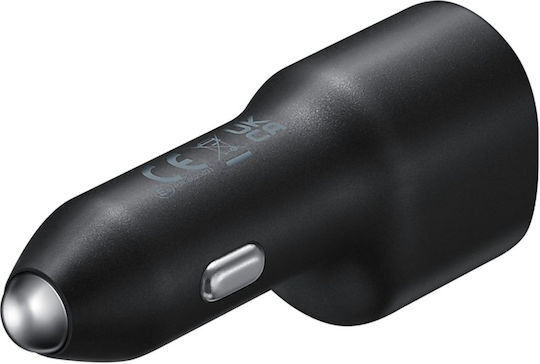 Samsung Φορτιστής Αυτοκινήτου 40W με Θύρες: 1xUSB 1xType-C Μαύρος