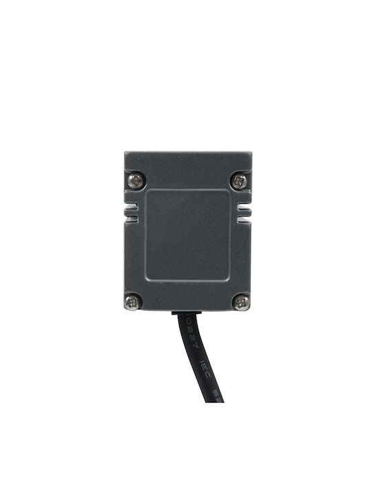 GloboStar Außenstehlampe LED Wall Washer 9W mit Kaltweißem Licht IP65 Grau
