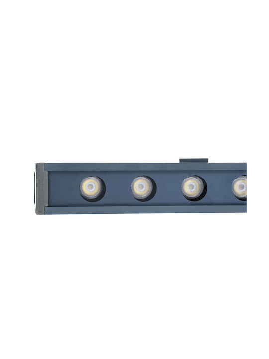 GloboStar Außenstehlampe LED Wall Washer 9W mit Kaltweißem Licht IP65 Grau