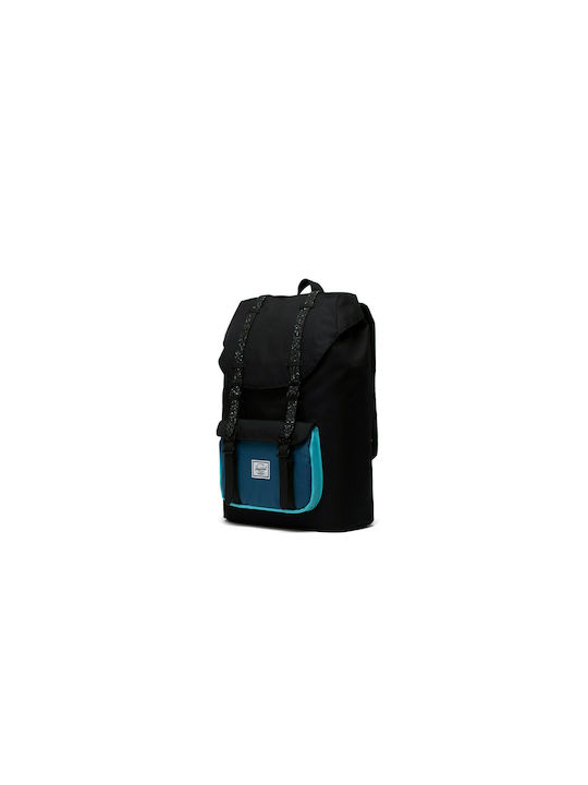 Herschel Little America Mid-Volume Fabric Backpack Black/Blue Ashes/Blue Curacao 17lt