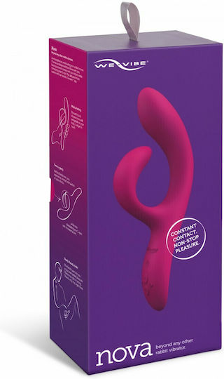We-Vibe Nova Gen 2 App Controlled Rechargeable Rabbit Vibrator Mini Δονητής Rabbit 21.5cm Red