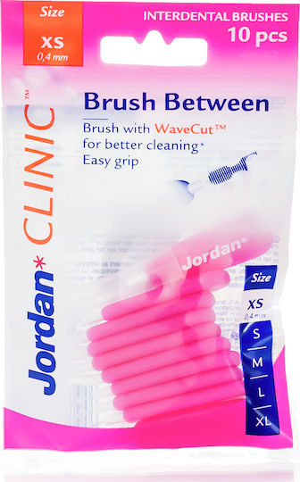 Jordan Clinic Brush Between Μεσοδόντια Βουρτσάκια 0.4mm Ροζ 10τμχ