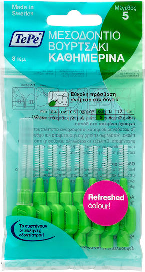 TePe Proximal Refills Ανταλλακτικά για Μεσοδόντια Βουρτσάκια 0.8mm Πράσινα 8τμχ
