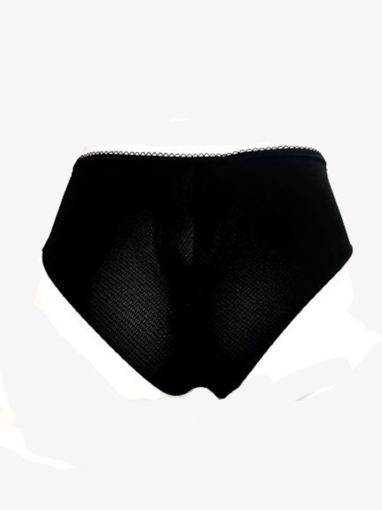 Lenjerie de corp braziliană pentru femei Black Fontana di Vita Lace & Back Underwear