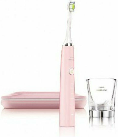 Philips Sonicare DiamondClean 9000 Electric Toothbrush with Timer and Travel Case Pink