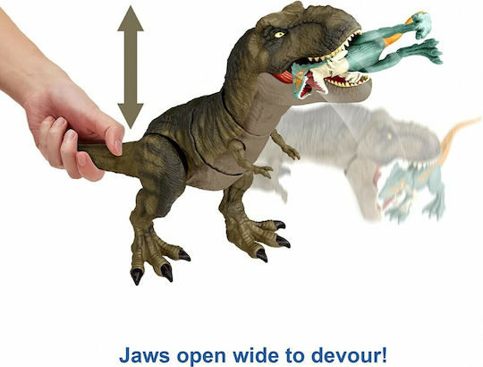 Φιγούρα Δράσης T-Rex "Χτυπάει" & Καταβροχθίζει Jurassic World Δεινόσαυρος με Ήχους για 4+ Ετών 25.5εκ.