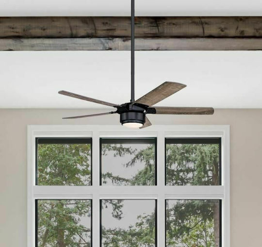 Westinghouse Morris Ανεμιστήρας Οροφής 132cm με Φως Καφέ / Μαύρος