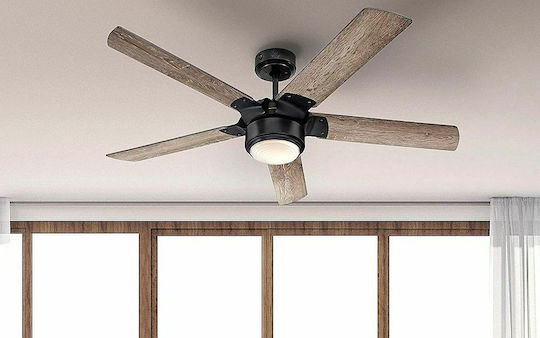 Westinghouse Morris Ανεμιστήρας Οροφής 132cm με Φως Καφέ / Μαύρος