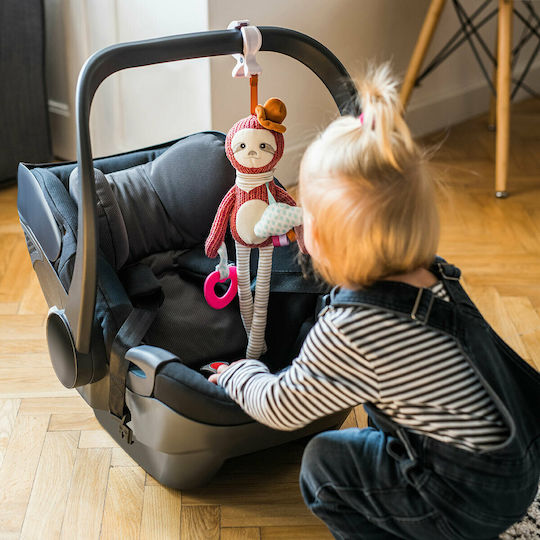 Babyono Jucărie Suspendată Auto Cu Teether Ursuleț Leon Pentru Nou-Născuți