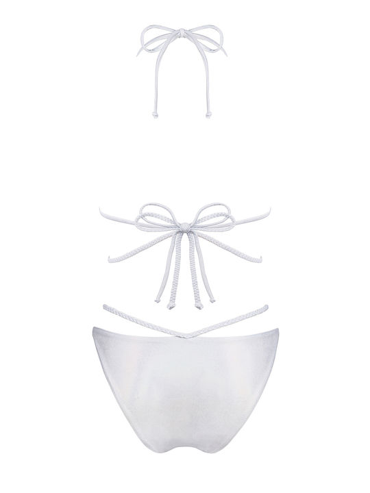 Set Bikini Triunghi Alb