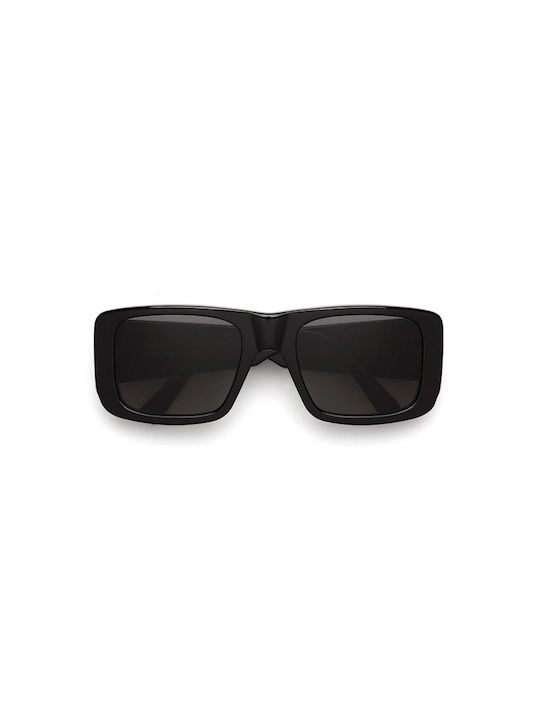 Retrosuperfuture Onorato Sunglasses with Black Plastic Frame and Black Lens TET