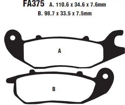 EBC Motorcycle Brake Pads Brake pads for Honda Innova / CBR 125