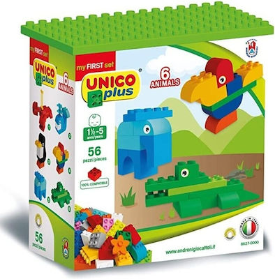 Androni Giocattoli Building Block Σετ Κατασκευής Ζωάκια for 1.5 - 5 years 56pcs