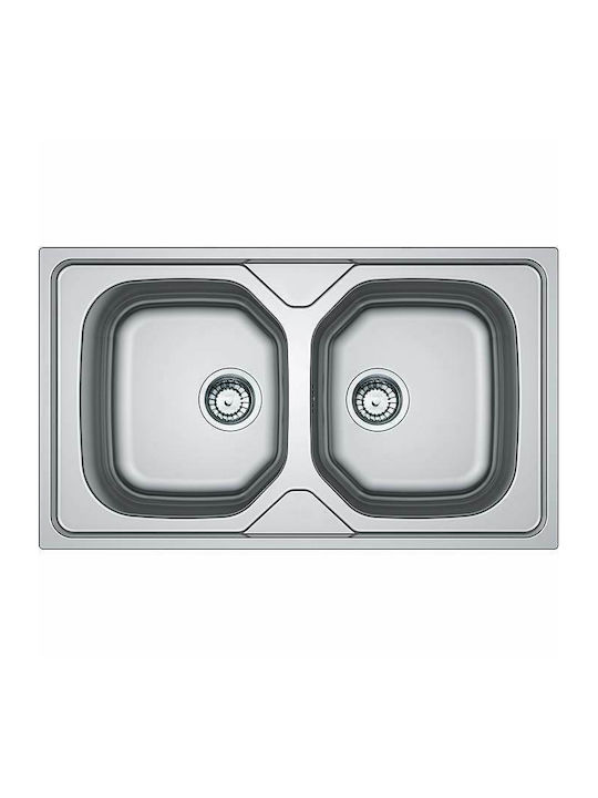 Franke New Value OLX 620-86 3011551012 Drop-In Sink Inox Satin W86xD50cm Silver