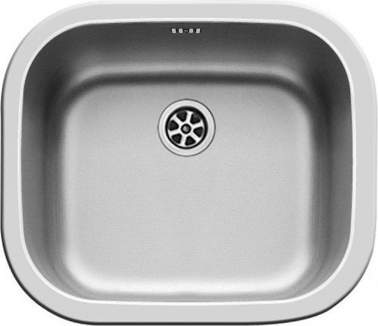 Pyramis Kiba Square Drop-In Inox Μ46.5xΠ40.5cm Silver