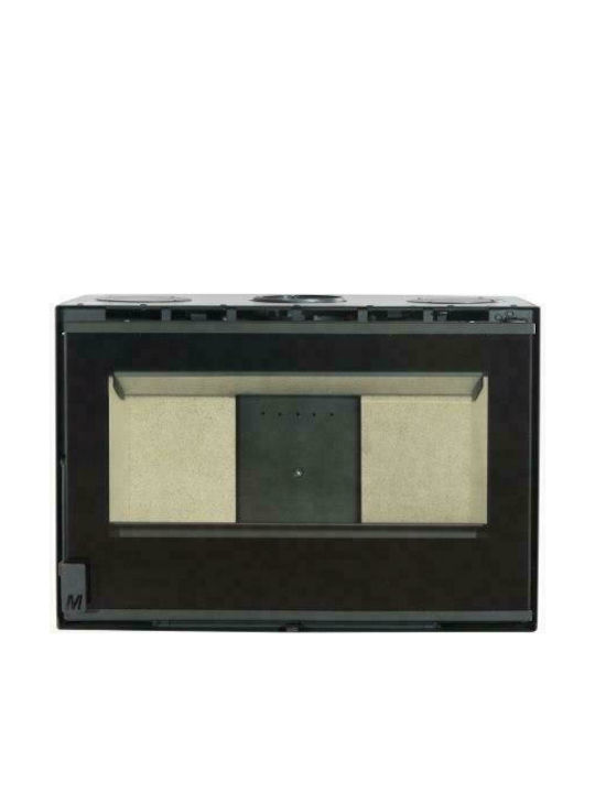 CHytiria Misailidi T-80 Crystal Wood Cassette Fireplace Insert Air Duct Connection with Straight Window 13.8kW