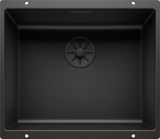 Blanco In Fino Valve Sink with Overflow Black 239975