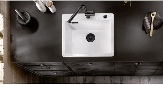 Blanco In Fino Valve Sink with Overflow Black 239975