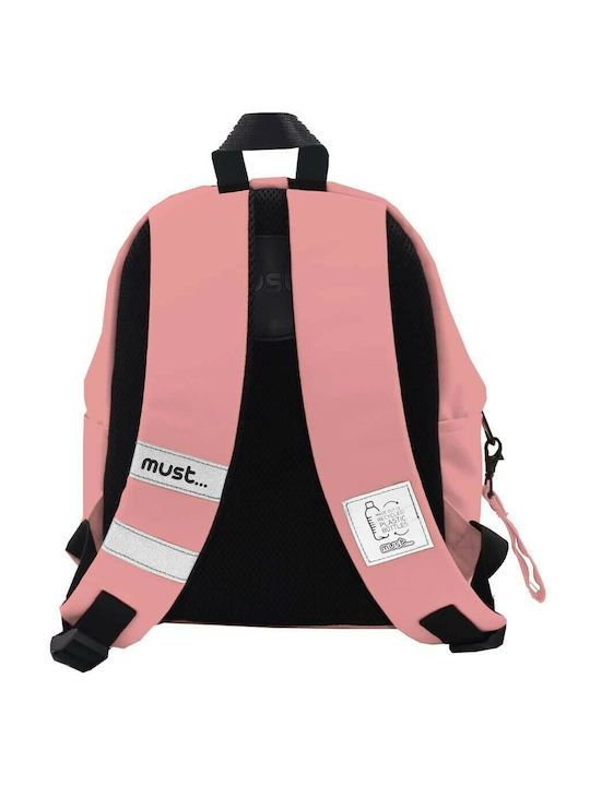 Must Monochrome Mini School Bag Backpack Kindergarten in Pink color