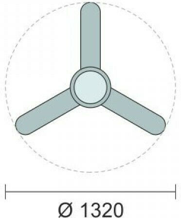 Spot Light Ανεμιστήρας Οροφής 132cm με Φως Καφέ