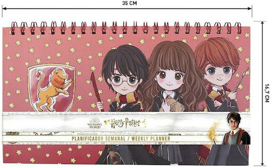 Harry Potter Εβδομαδιαίο Planner Harry Potter Ροζ 16.7x35εκ.