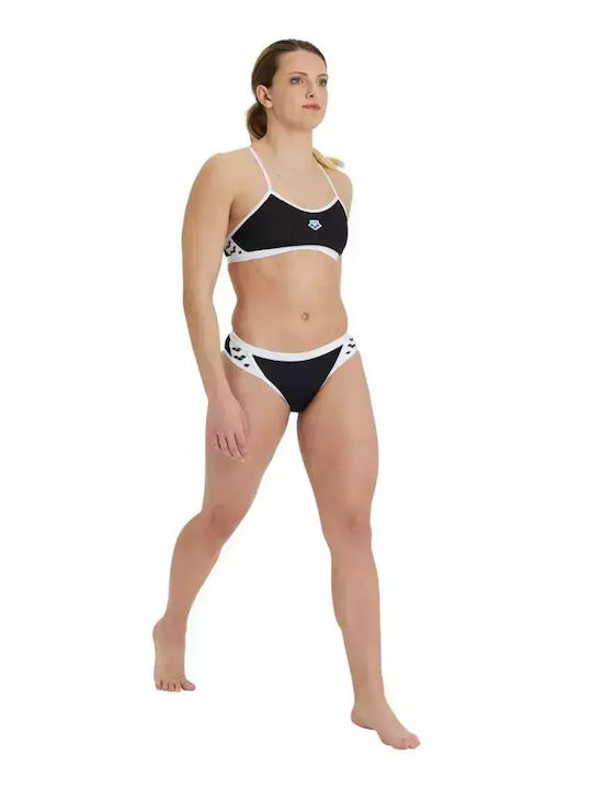 Sport Bikini Set Sports Bra & Slip Bottom with Adjustable Straps Black
