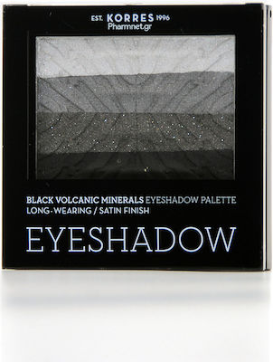 Korres Black Volcanic Minerals Eye Shadow Palette in Solid Form Ultimate Black 5.5gr