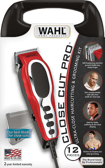 Wahl Professional Close Cut Pro Set Profesional Mașină de Tuns Electricitate Roșu 79111-2016