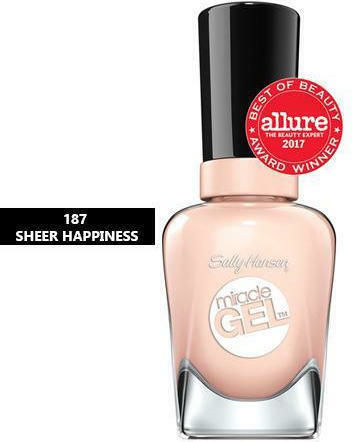 Sally Hansen Miracle Gel Step1 Nail Polish Nail Polish Long Lasting Beige 15ml