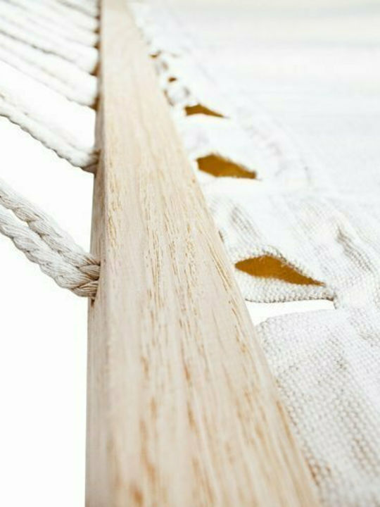Malatec Hamac Dublu Material Textil Alb 200x150cm