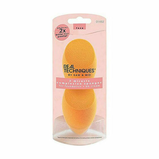 Real Techniques Set with Make Up Sponges for Foundation Miracle Complexion 2 Pieces