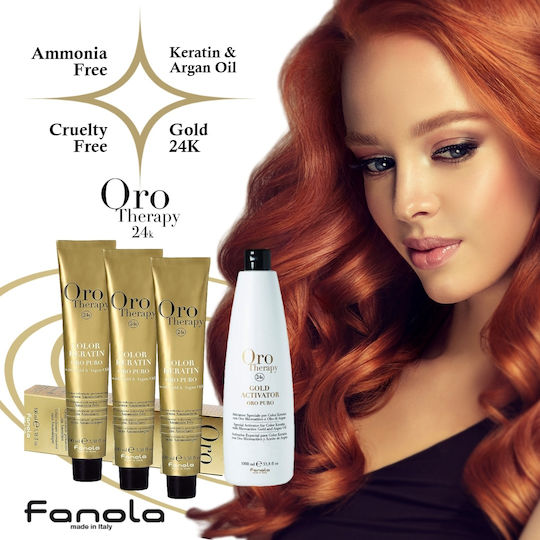 Fanola Oro Puro Hair Coloring Cream Hair Dye No Ammonia 11.1 Blonde Super Platinum Ash 100ml