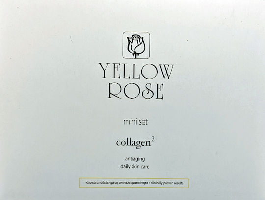 Yellow Rose Collagen 2 Mini Skin Care Set for Moisturizing & Facial Cleaning