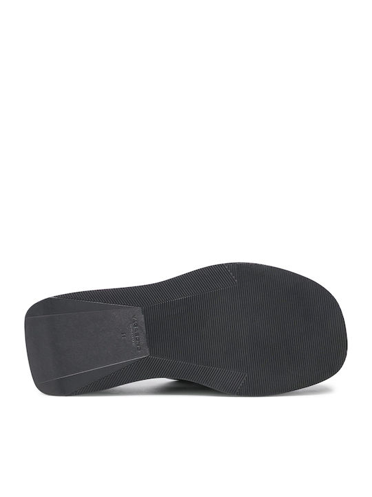 Courtney Δερμάτινα Γυναικεία Σανδάλια Flatforms Μαύρα