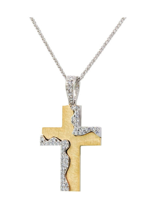 Fa Cad'oro Women's Gold Cross 14K with Chain