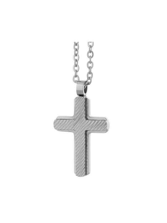 Visetti Men's Cross from Steel with Chain